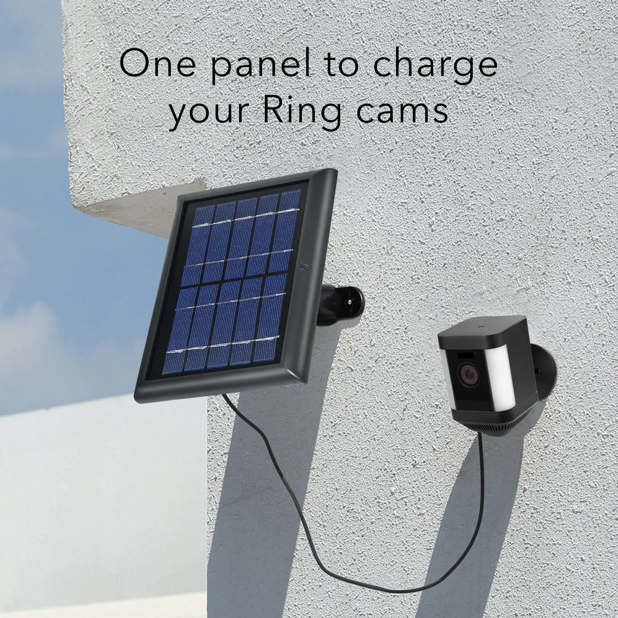 Ring Spotlight Cam Plus (Battery)   Wasserstein Solar Panel Bundle