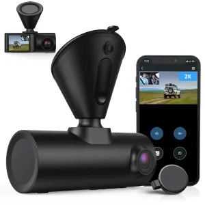 High Definition Dual Dash Cam with Car Charger - SAMOMO 2K/1080P - Enhanced Performance