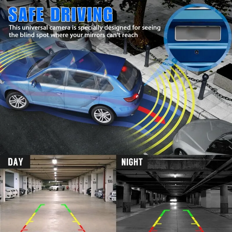SMAXPro™ Car Rear View Backup Camera: 170° HD Backup Reverse Cam, Night Vision, Waterproof