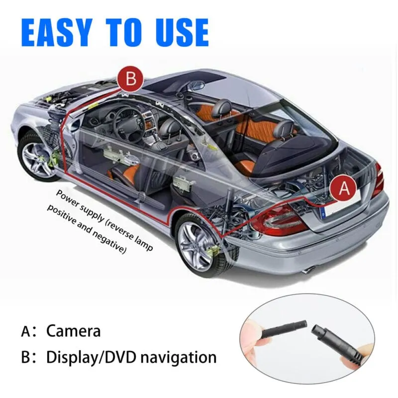 SMAXPro™ Car Rear View Backup Camera: 170° HD Backup Reverse Cam, Night Vision, Waterproof