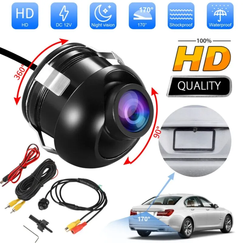 SMAXPro™ Car Rear View Backup Camera: 170° HD Backup Reverse Cam, Night Vision, Waterproof