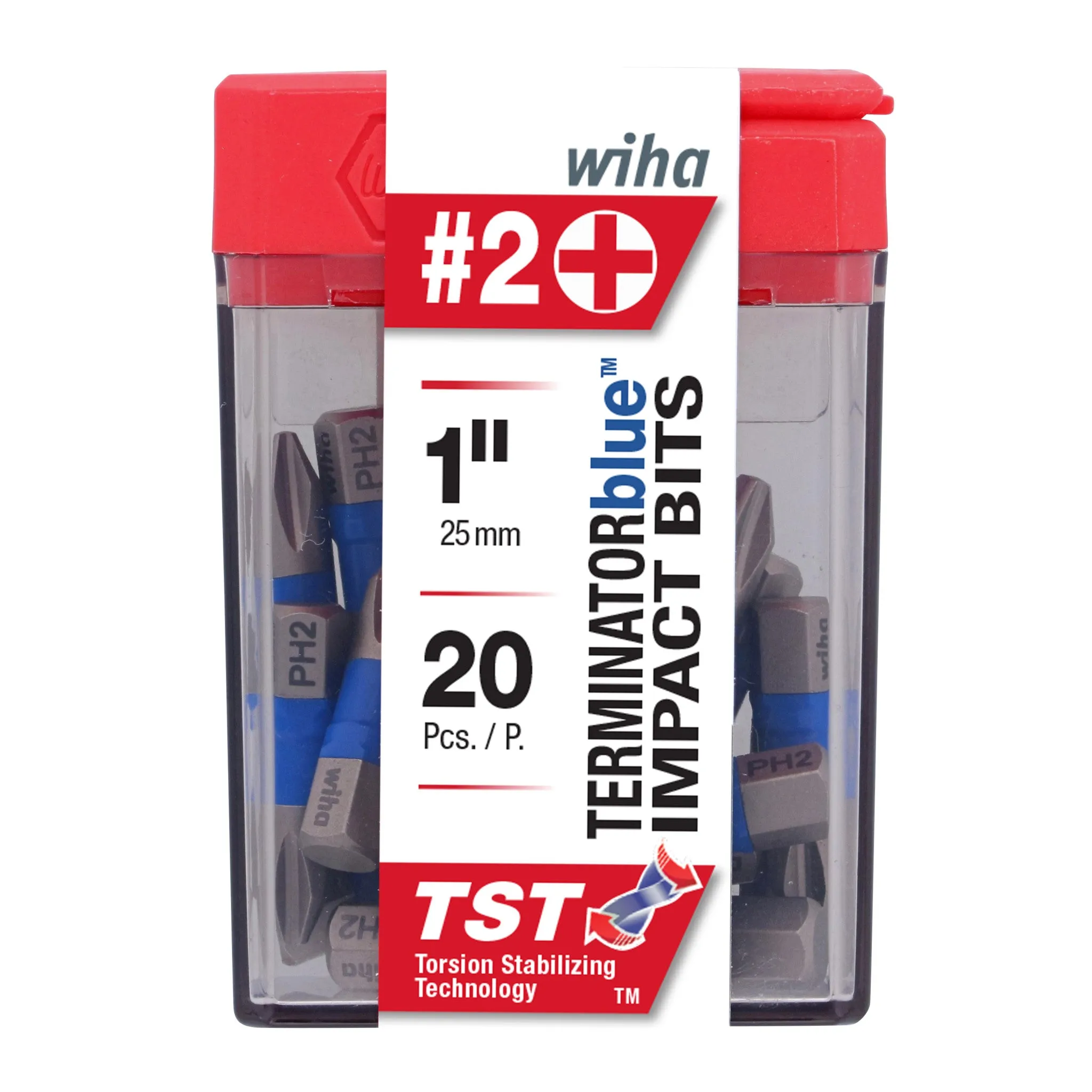 TerminatorBlue Impact Bit Phillips #2 - 1 Inch - 20 Pack