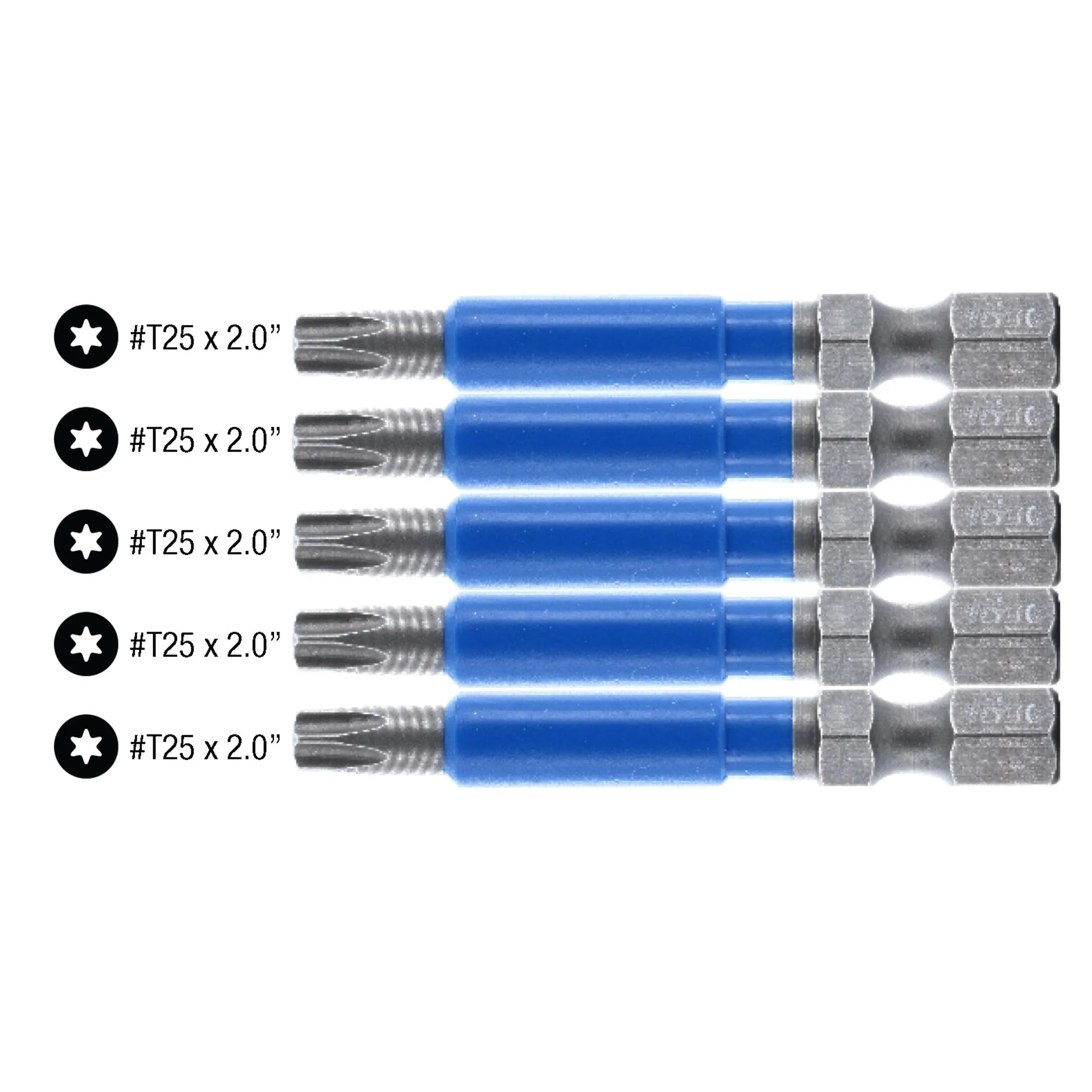 TerminatorBlue Impact Bit Torx T25 - 2 Inch - 5 Pack