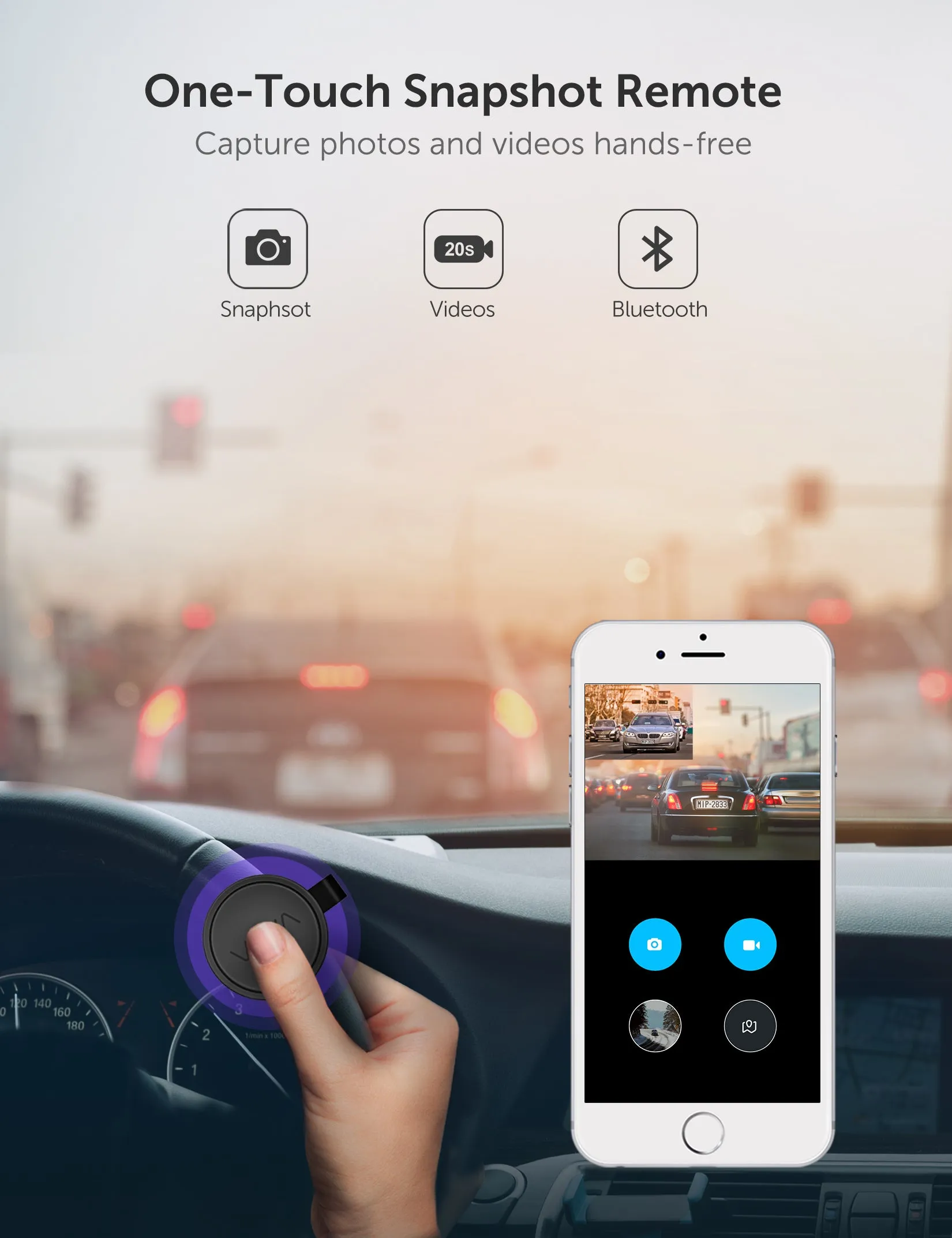 VAVA 1080P Dual Dash Cam