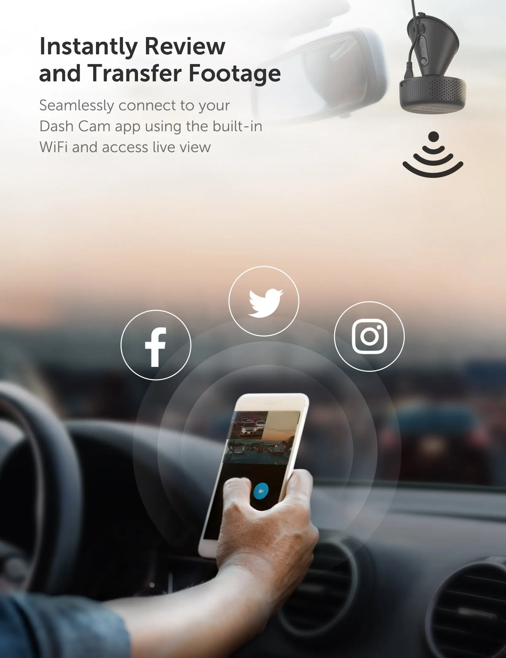 VAVA 1080P Dual Dash Cam