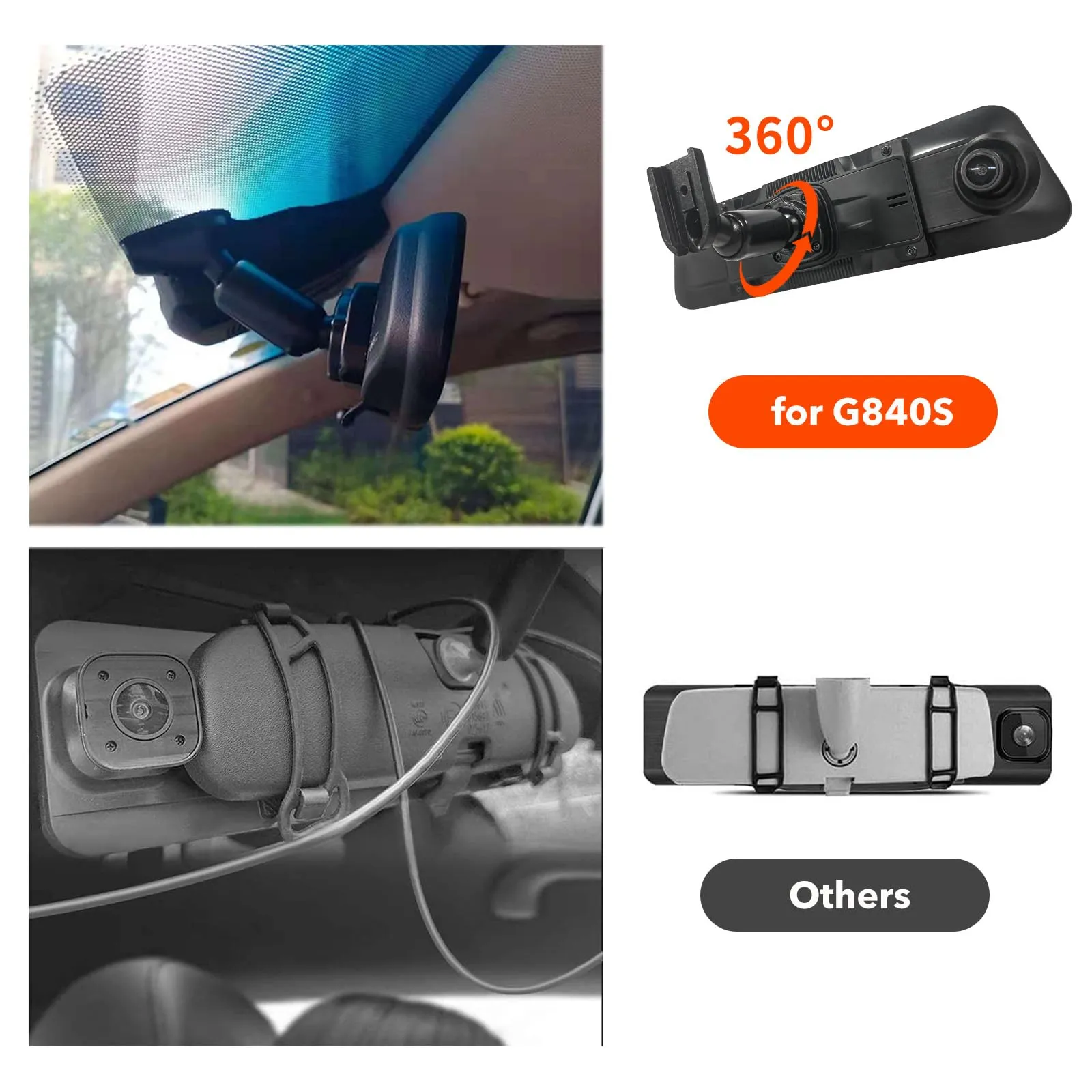 WOLFBOX OEM Bracket for Mirror Dash Camera